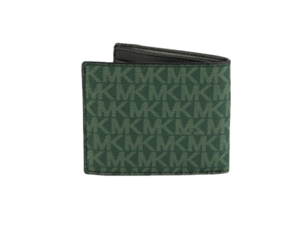 Michael Kors - Gifting Slim Signature Bifold with Key Fob Box Set (Green/Marigold)