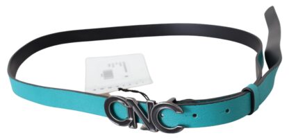 Costume National - Chic Blue Green Leather Fashion Belt