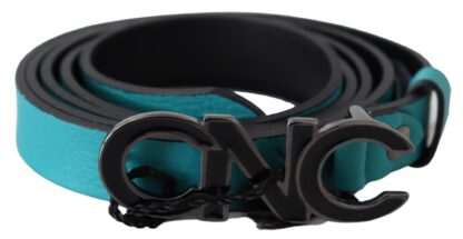 Costume National - Chic Blue Green Leather Fashion Belt