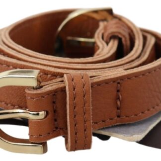 Scervino Street - Elegant Brown Leather Fashion Belt