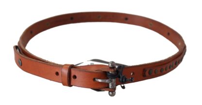 Scervino Street - Elegant Leather Waist Belt in Brown