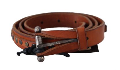 Scervino Street - Elegant Leather Waist Belt in Brown