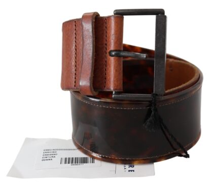 Ermanno Scervino - Elegant Dark Brown Leather Belt with Vintage Buckle