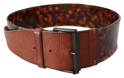 Ermanno Scervino - Elegant Dark Brown Leather Belt with Vintage Buckle