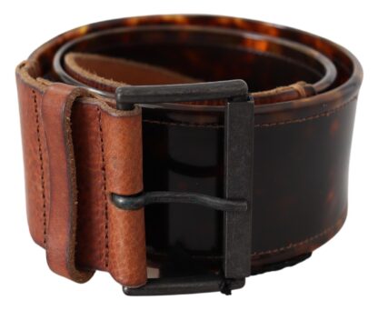 Ermanno Scervino - Elegant Dark Brown Leather Belt with Vintage Buckle