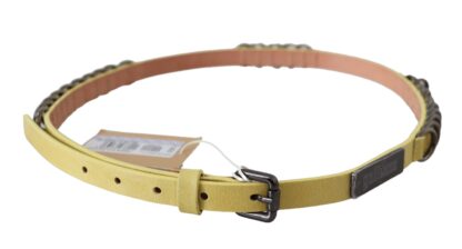 John Galliano - Chic Yellow Leather Skinny Belt