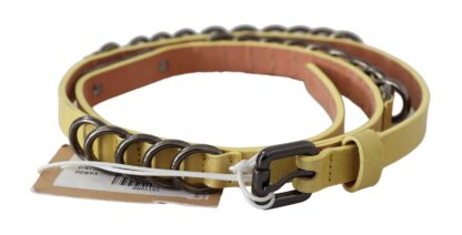 John Galliano - Chic Yellow Leather Skinny Belt