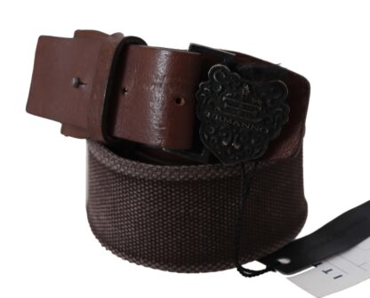 Ermanno Scervino - Classic Dark Brown Leather Belt with Logo Buckle