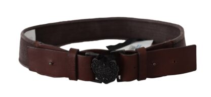 Ermanno Scervino - Classic Dark Brown Leather Belt with Logo Buckle