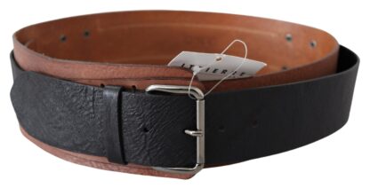 Costume National - Elegant Leather Fashion Belt in Brown Black