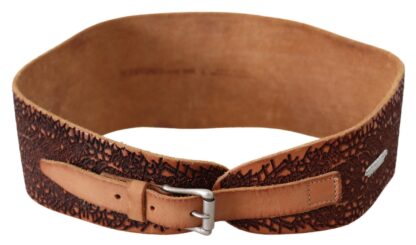 Scervino Street - Elegant Brown Leather Fashion Belt