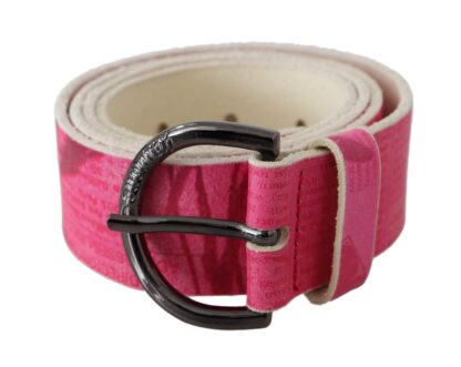 John Galliano - Elegant Pink Leather Fashion Belt