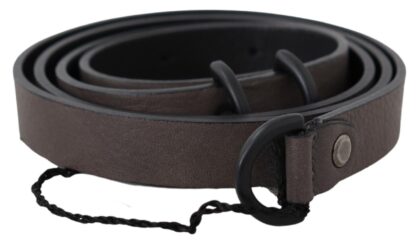 Costume National - Elegant Dark Brown Leather Belt