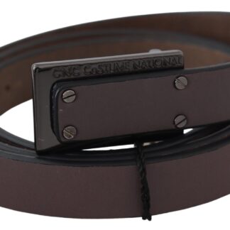 Ermanno Scervino - Elegant Dark Brown Leather Belt with Vintage Buckle