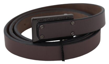 Costume National - Elegant Dark Brown Leather Belt