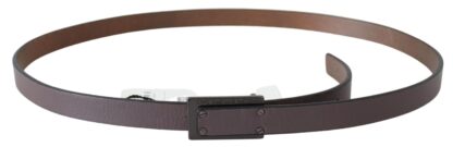 Costume National - Elegant Dark Brown Leather Belt