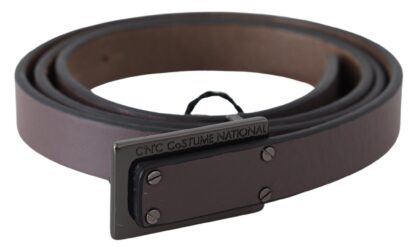 Costume National - Elegant Dark Brown Leather Belt