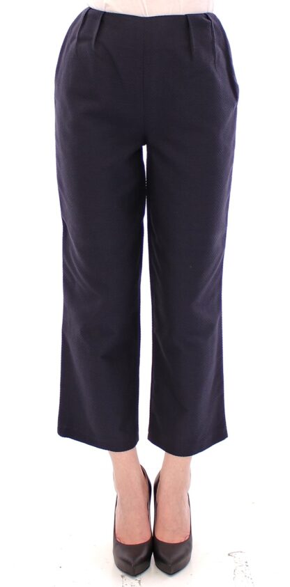 Andrea Incontri - Chic Cropped Blue Pants - Exquisite Craftsmanship