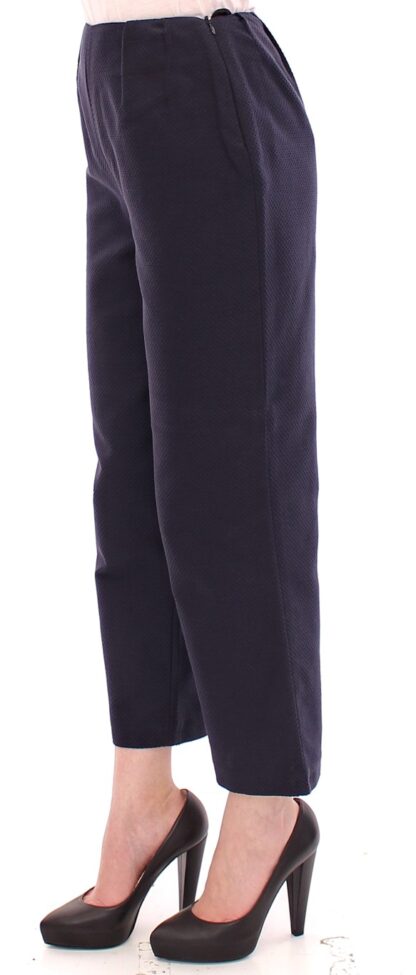 Andrea Incontri - Chic Cropped Blue Pants - Exquisite Craftsmanship