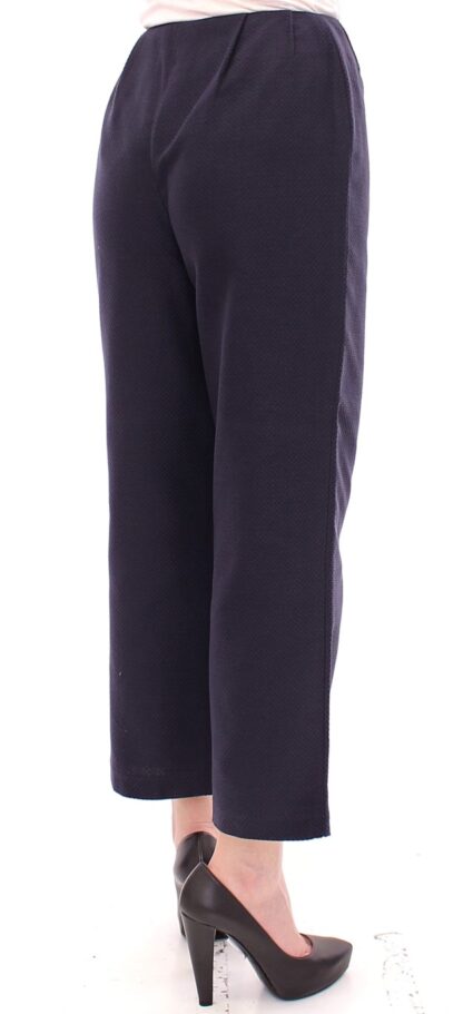 Andrea Incontri - Chic Cropped Blue Pants - Exquisite Craftsmanship