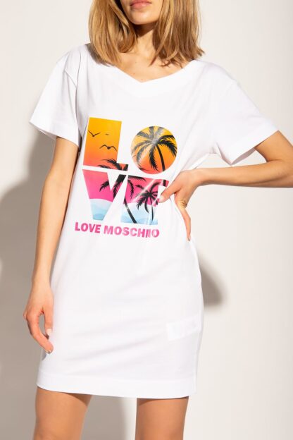 Love Moschino - Chic Summer Love Logo White Dress