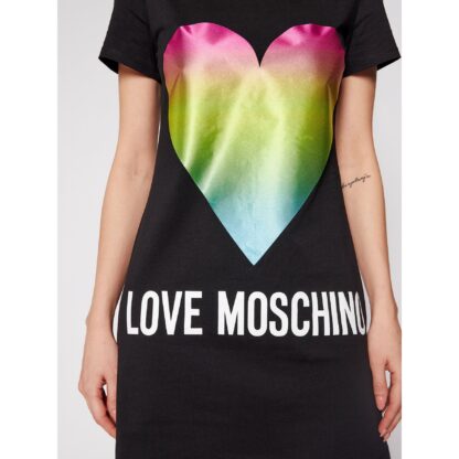 Love Moschino - Chic Heart Print Cotton Dress