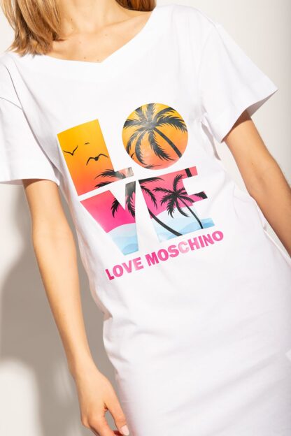 Love Moschino - Chic Summer Love Logo White Dress