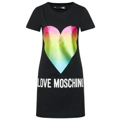 Love Moschino - Chic Heart Print Cotton Dress