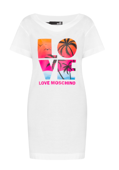 Love Moschino - Chic Summer Love Logo White Dress