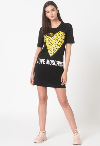 Love Moschino - Chic Black Dress with Signature Front Design