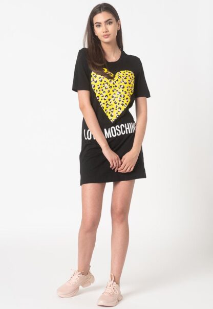 Love Moschino - Chic Black Dress with Signature Front Design