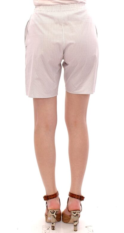 Andrea Incontri - Chic White Checkered Cotton Shorts