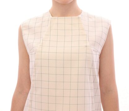 Andrea Incontri - Chic White Sleeveless Cotton Shirt Top