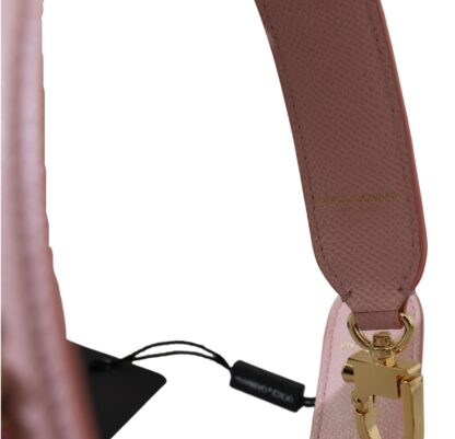 Dolce & Gabbana - Pink Crystal Leather Shoulder Strap Accessory