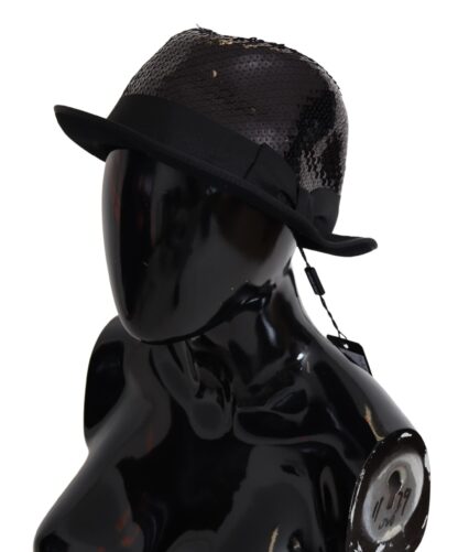 Dolce & Gabbana - Elegant Black Sequin Fedora Hat