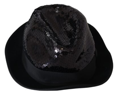 Dolce & Gabbana - Elegant Black Sequin Fedora Hat