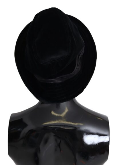 Dolce & Gabbana - Elegant Velvet Wide-Brimmed Bucket Hat