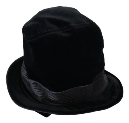 Dolce & Gabbana - Elegant Velvet Wide-Brimmed Bucket Hat