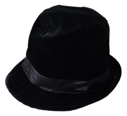 Dolce & Gabbana - Elegant Velvet Wide-Brimmed Bucket Hat