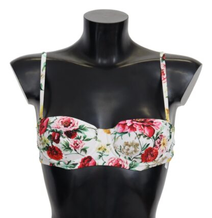 Dolce & Gabbana - Elegant Floral Bikini Top – Summer Chic