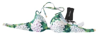 Dolce & Gabbana - Chic Floral Bikini Top - Summer Swimwear Delight