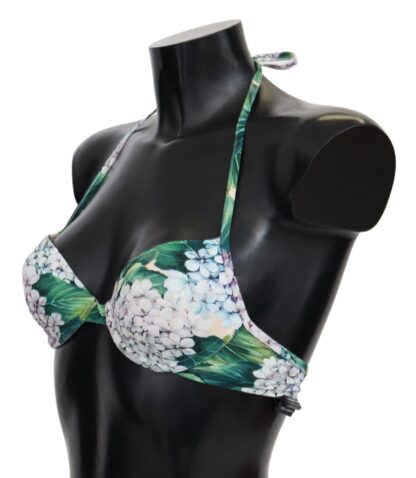 Dolce & Gabbana - Chic Floral Bikini Top - Summer Swimwear Delight