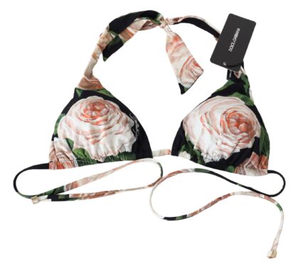 Dolce & Gabbana - Elegant Floral Print Bikini Top