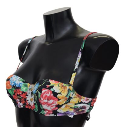 Dolce & Gabbana - Elegant Floral Print Bikini Top