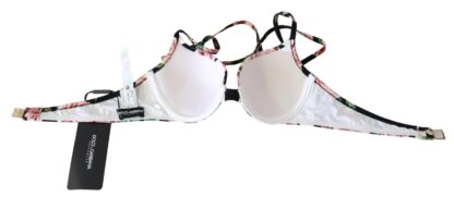 Dolce & Gabbana - Elegant Rose Print Bikini Top