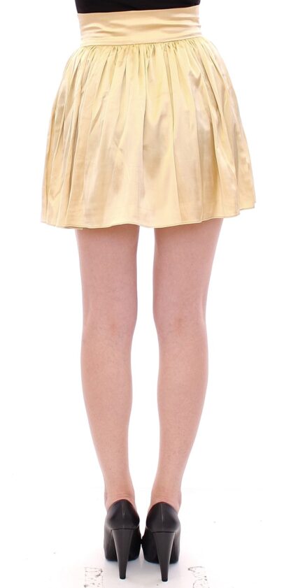 Andrea Incontri - Chic Beige Floral Embroidered Mini Skirt