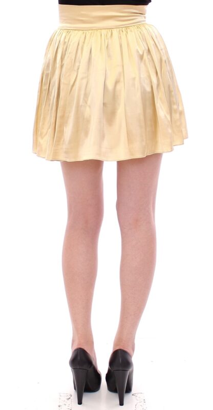 Andrea Incontri - Chic Beige Floral Embroidered Mini Skirt