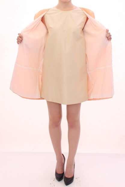 Andrea Incontri - Chic Pink Silk-Blend Short Sleeve Coat