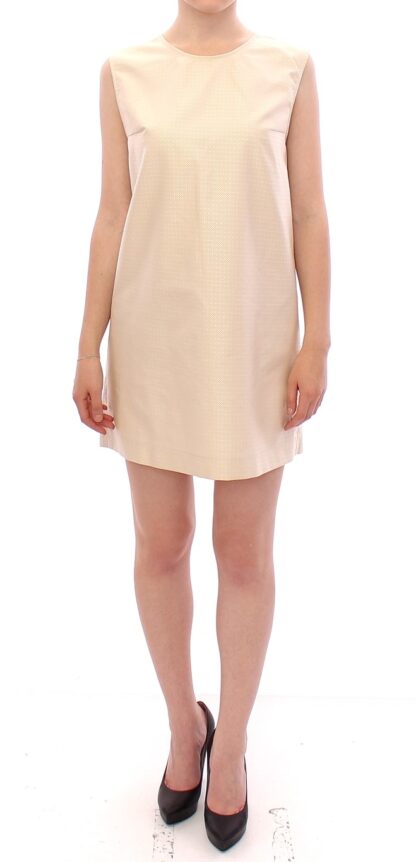 Andrea Incontri - Elegant Beige Shift Sleeveless Dress