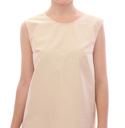 Andrea Incontri - Elegant Beige Shift Sleeveless Dress